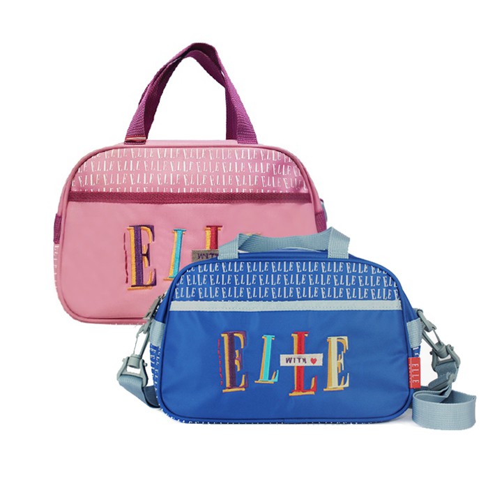【ELLE PETITE】字母系列便當袋/手提袋/野餐袋(粉紅、藍色)_背包族