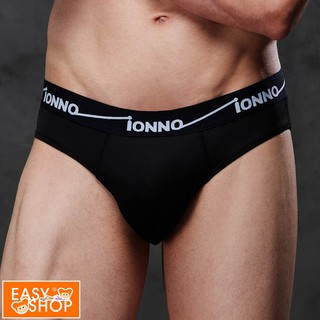 【EASY SHOP】iONNO-好透氣輕薄男三角內褲-夜空黑(尺寸：M)