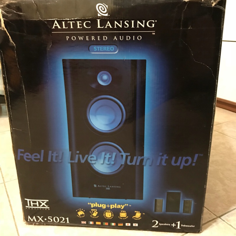 ALTEC 2.1聲道立體喇叭MX5021(黑)