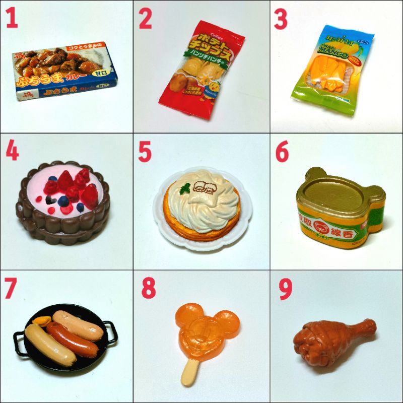 食玩❤ 米奇冰棒 雞腿 洋芋片 日本 rement 芒果乾 蛋糕 咖哩 拉拉熊 配件 卡通 玩具 模型 散貨 公仔 擺飾