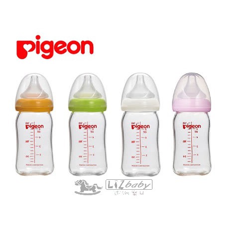 貝親Pigeon寬口母乳實感玻璃奶瓶160ml