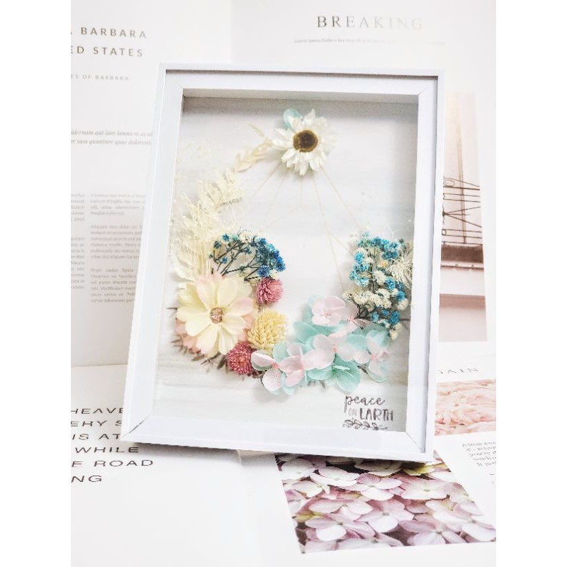 乾燥花相框擺飾 陽光是溫暖的 乾燥花 永生花 浪漫 送禮 文青 生日禮物 擺設 桌面裝飾 蝦皮購物