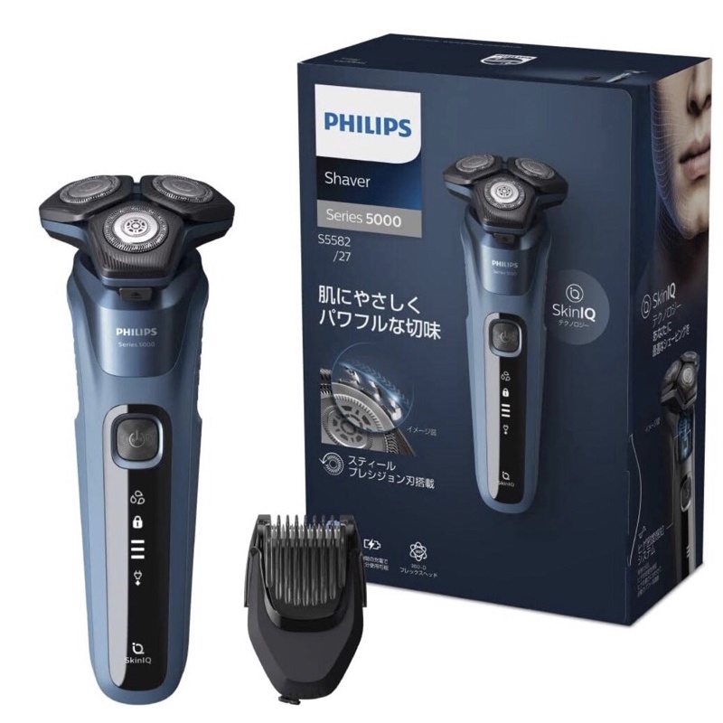 PHILIPS 飛利浦 全新AI 5系列乾濕兩用三刀頭電鬍刀/刮鬍刀 S5582