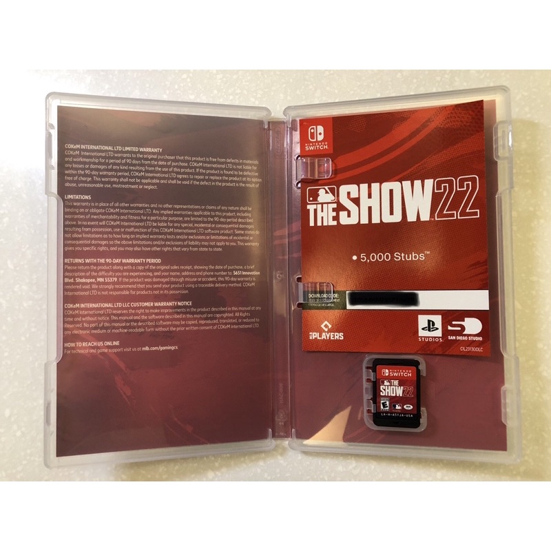 switch 美國職棒大聯盟 MLB The show 22(只有英文版)