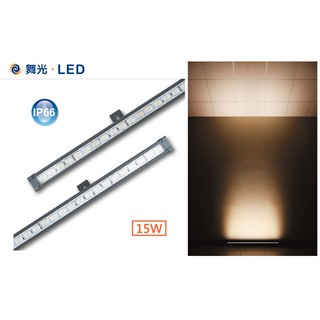 《舞光》15W LED鷹眼線燈，大樓投射燈/輪廓燈、洗牆燈，長度100公分、投光角度30°，驅動器另購，另有120度廣角