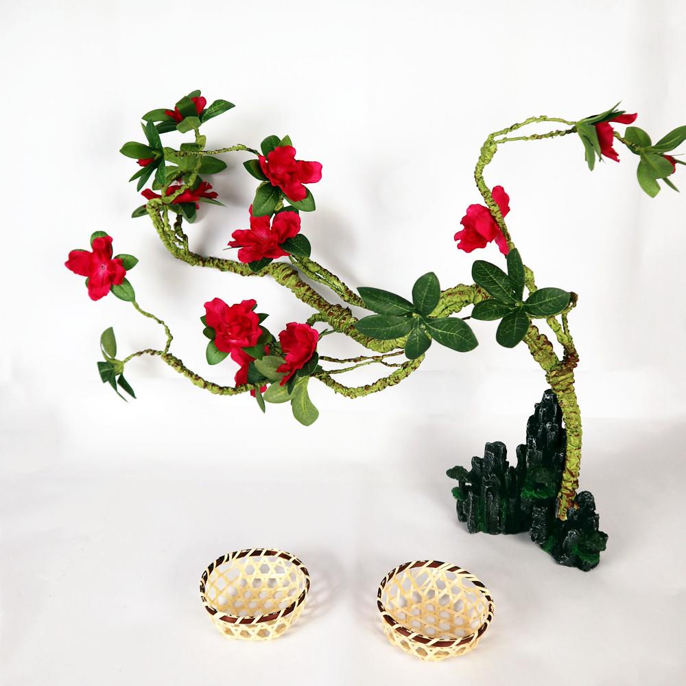 新品上市抖音網紅同款荔枝蝦球櫻桃鵝肝樹裝飾擺盤特色創意盤飾荔枝樹餐具 蝦皮購物