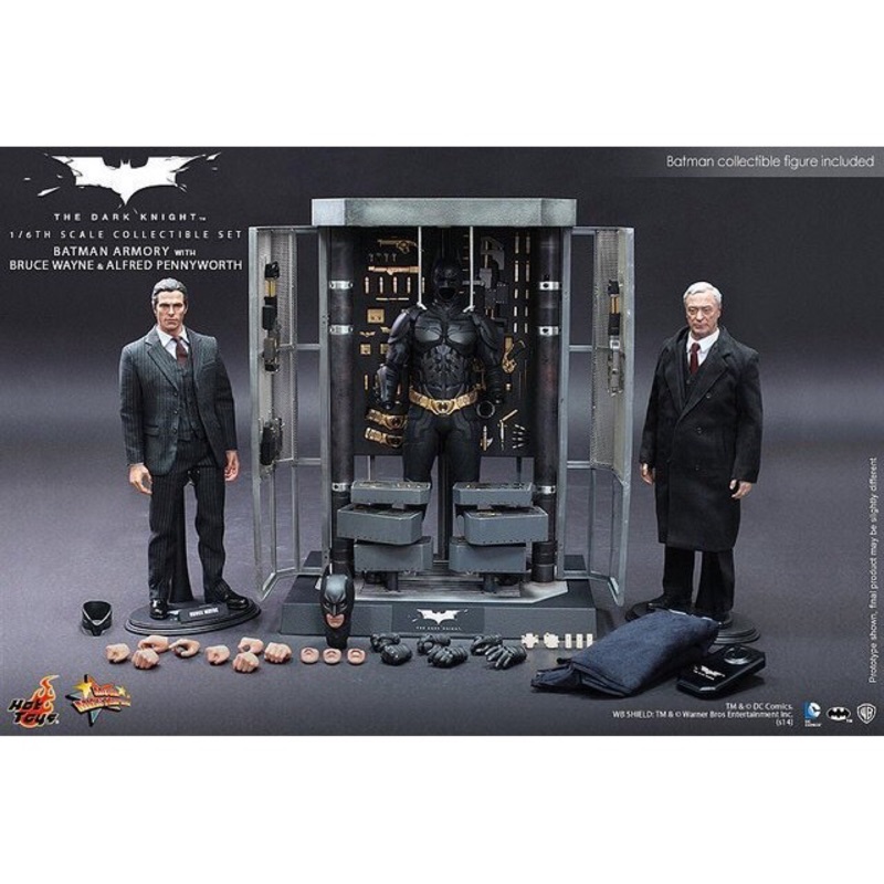 HOT TOYS MMS236 黑暗騎士 黎明昇起-武裝整備庫&蝙蝠俠&阿福 只有一組