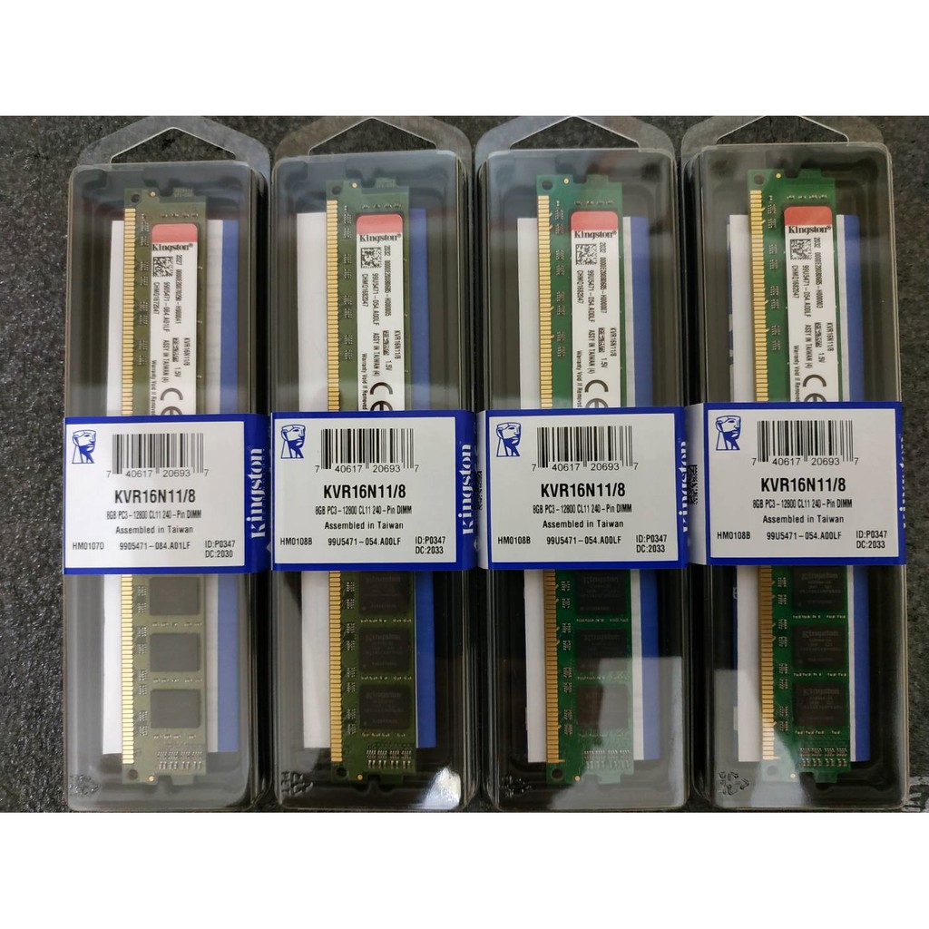 全新盒裝 金士頓 DDR3 1600 8GB KVR16N11/8  Kingston 記憶體 桌機用