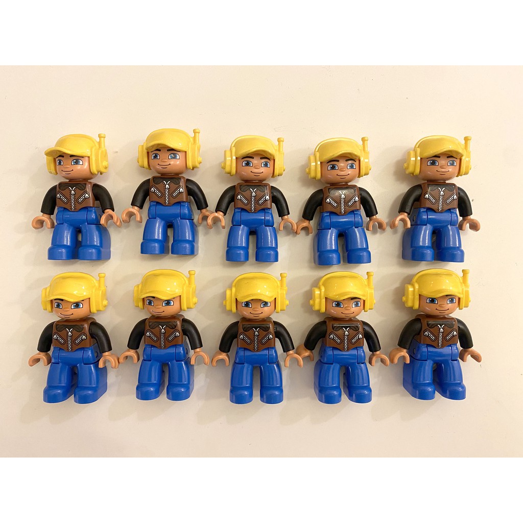 LEGO Duplo 樂高得寶 黃帽藍褲 飛行員 人偶  二手 已反映在售價