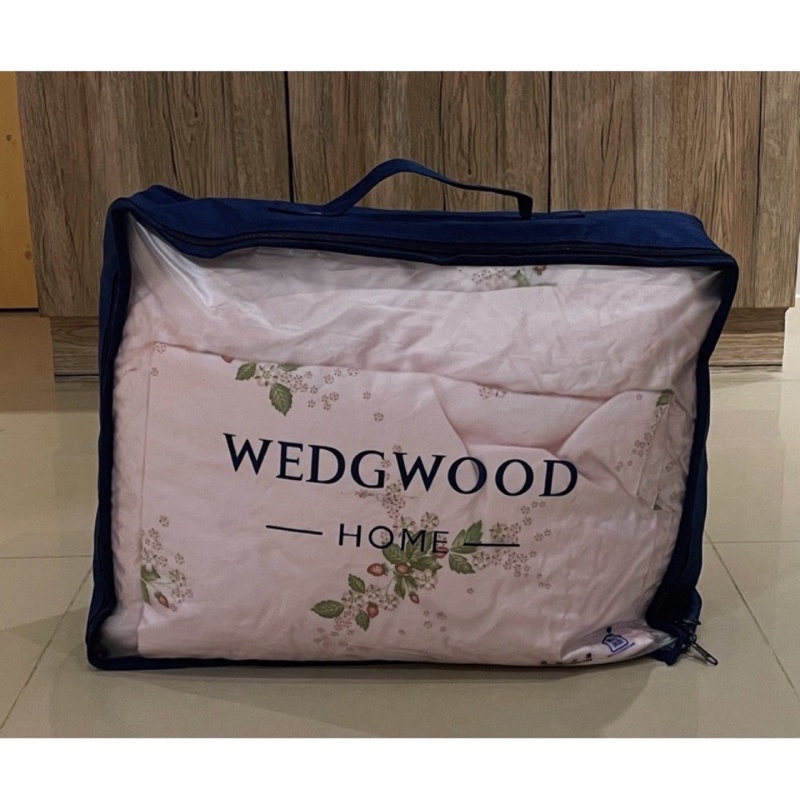 洗好全新未使用 英國百年品牌🇬🇧《WEDGWOOD》100%天絲印花床包兩用被套枕套四件組-盛開野莓
