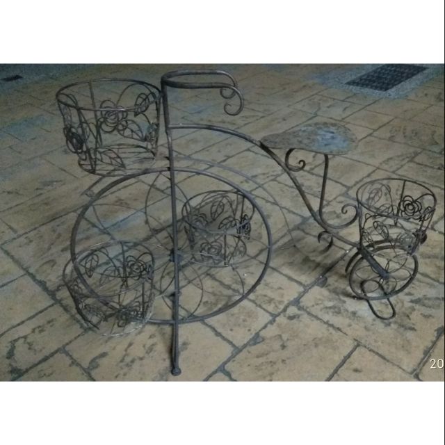 腳踏車 造型 花架 鐵製 二手有生鏽