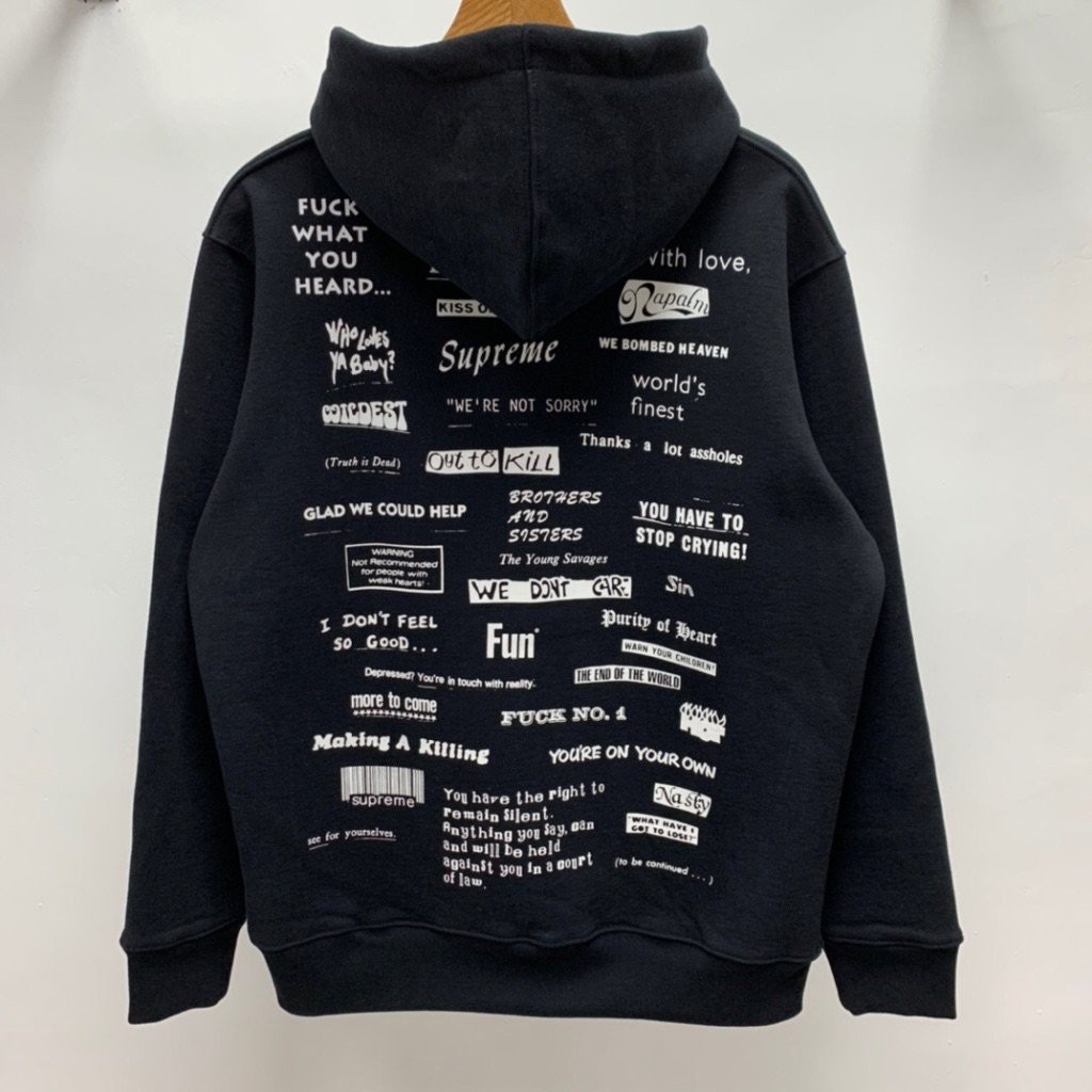 stop crying supreme hoodie