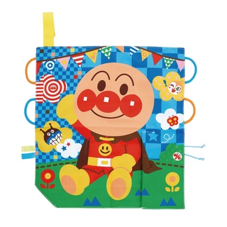日本 麵包超人 腦部發育～唦唦作響5way嬰兒遊戲紙/按壓玩具【麗兒采家】