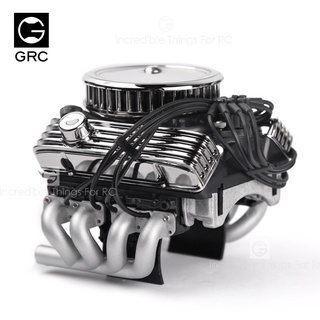 ★Caug.攀爬車老式V8模擬發動機風扇散熱器 F82電機風扇 引擎罩 TRX4