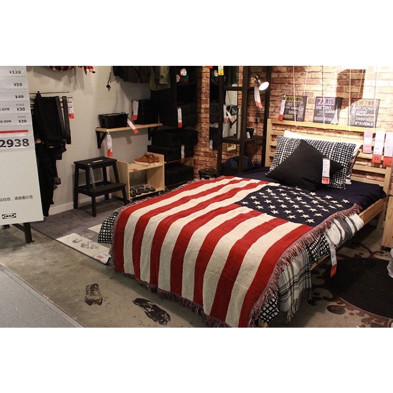 Minnieshow 美國國旗雙人線毯/沙發巾（現貨230cm*250cm)