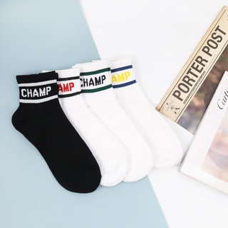 【臺灣製造】韓國風 1/2襪 (CHAMP) 韓版 襪子 嘻哈 潮流搭配 男女襪 朝襪
