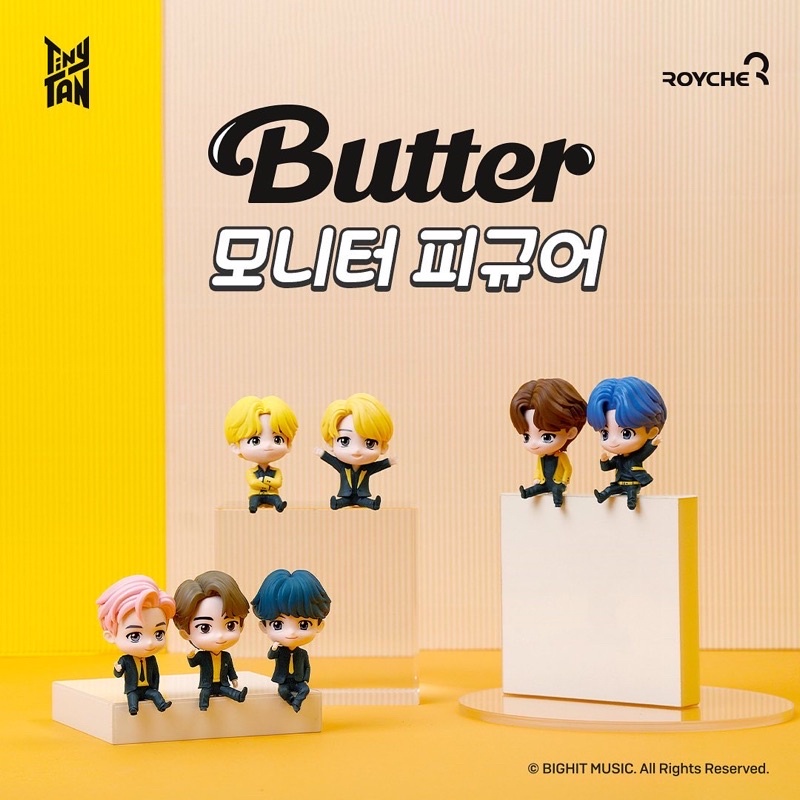 TinyTan 迷你彈 Butter 螢幕公仔 BTS BT21 Royche 韓國