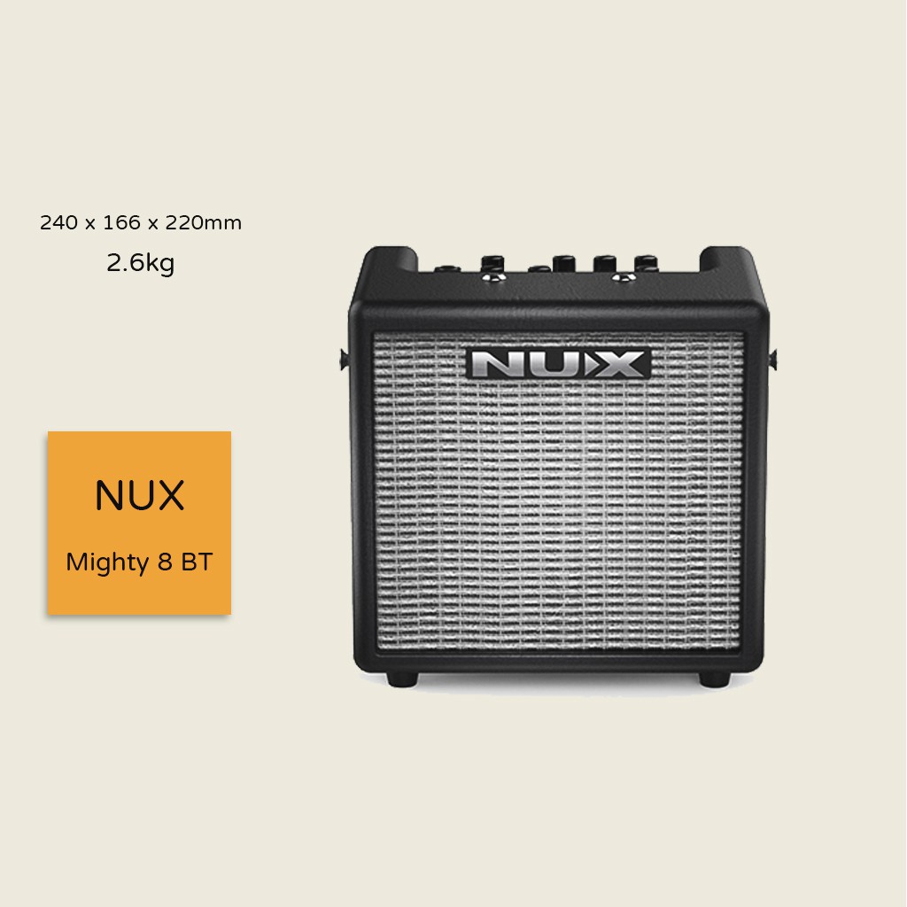 【NUX】Mighty 8 BT 麥克風雙輸入 電吉他音箱  人聲 支援藍牙播放 App調整參數 8瓦音箱 迷你音箱