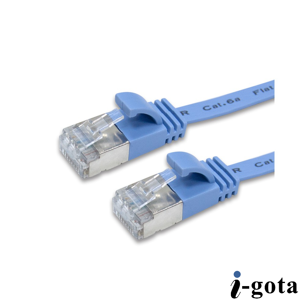 CX CAT6A 超高速 網路線 扁線 CAT.6A 水藍色 cat6a 適用機房伺服器 適用電競