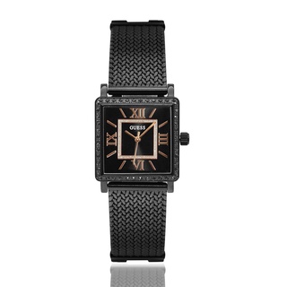 GUESS原廠平輸手錶 | 經典方形造型水鑽女錶 - 黑 W0826L4