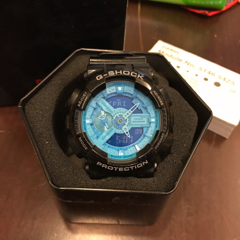 CASIO卡西歐 G-SHOCK手錶 二手 黑藍 GA-110B-1A2