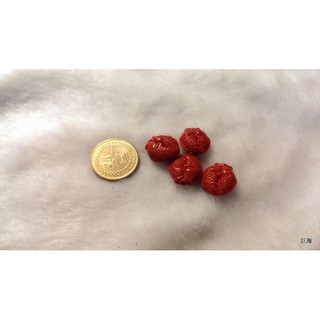 6072天然硃砂辰砂念珠佛珠佛像硃砂墜子小雙魚一標一顆