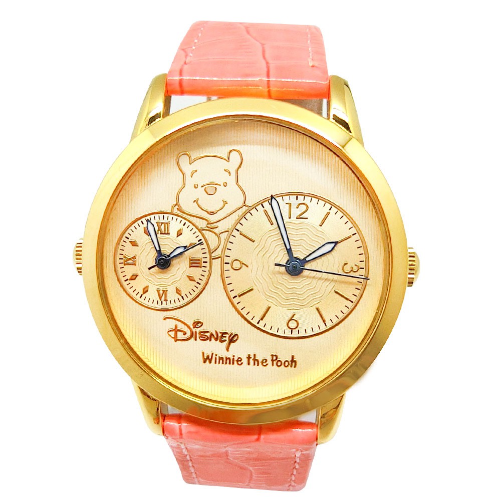 Disney迪士尼_小熊維尼雙眼時尚手錶(粉)