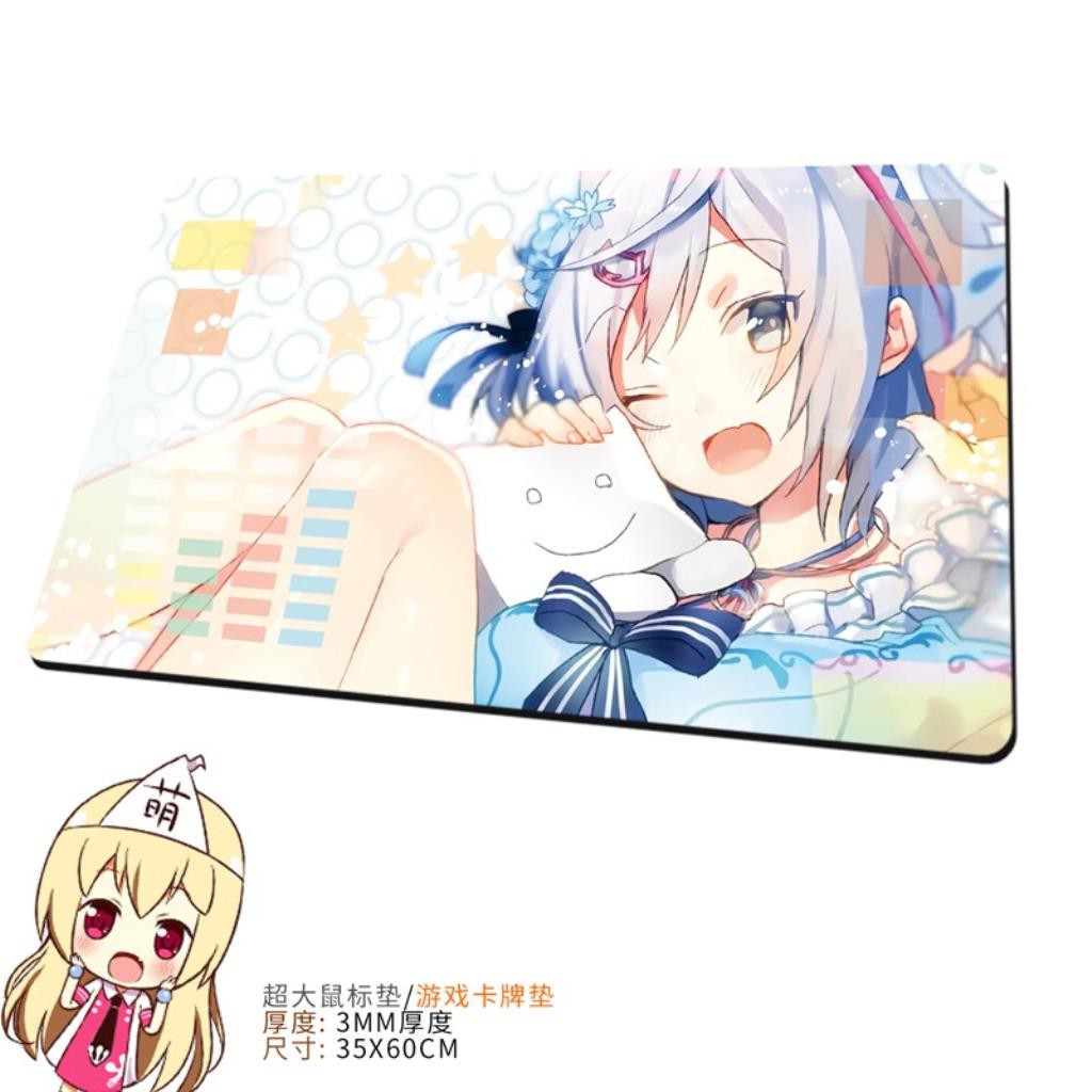 虛擬vtuber Shiro白動漫二次元定制超大號鼠標墊桌墊游戲護腕周邊 蝦皮購物