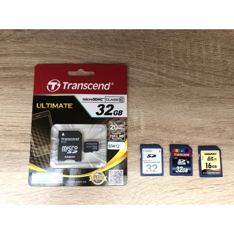 🍄二手🍄記憶卡Transcend /CANON /KINGMAX micro/SDHC 32GB/16GB/32M