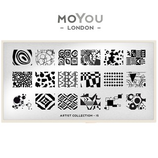 MoYou 指彩印花鋼板 美甲 轉印鋼板 NO30大藝術家Artist15變形方塊
