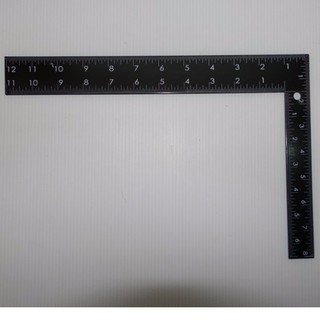 黑角尺 12" 小 200mm*300mm (8吋*12吋) 鐵工角尺 木工角尺 黑鐵尺 直角尺 黑尺 刻度清晰