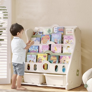 【快速出貨】bear bookshelf 北歐造型兒童書架 多層書架 書籍收納架 書架 書櫃