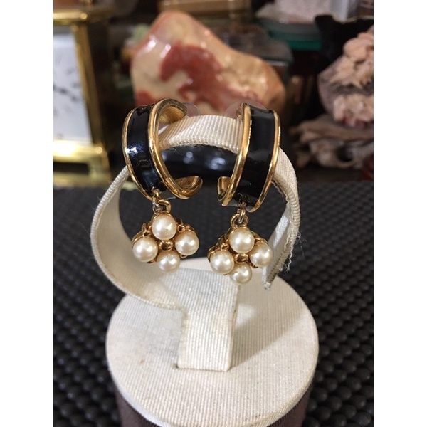 法國Monet莫內包金珍珠耳環