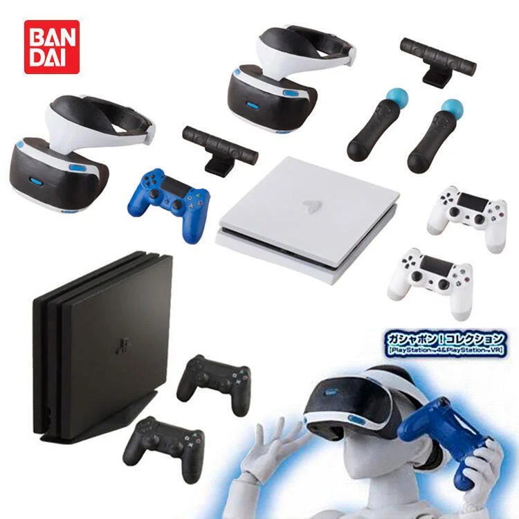 全新現貨 轉蛋 扭蛋 BANDAI 1/12比例 PS4 主機 VR 體感 玩具模型 迷你收藏 全4種 整套販售