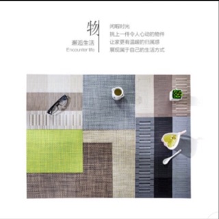 愛情物語❤️簡約歐式～塑膠隔熱墊～餐墊創意防水防滑三條紋西餐墊～防燙碗墊餐桌墊