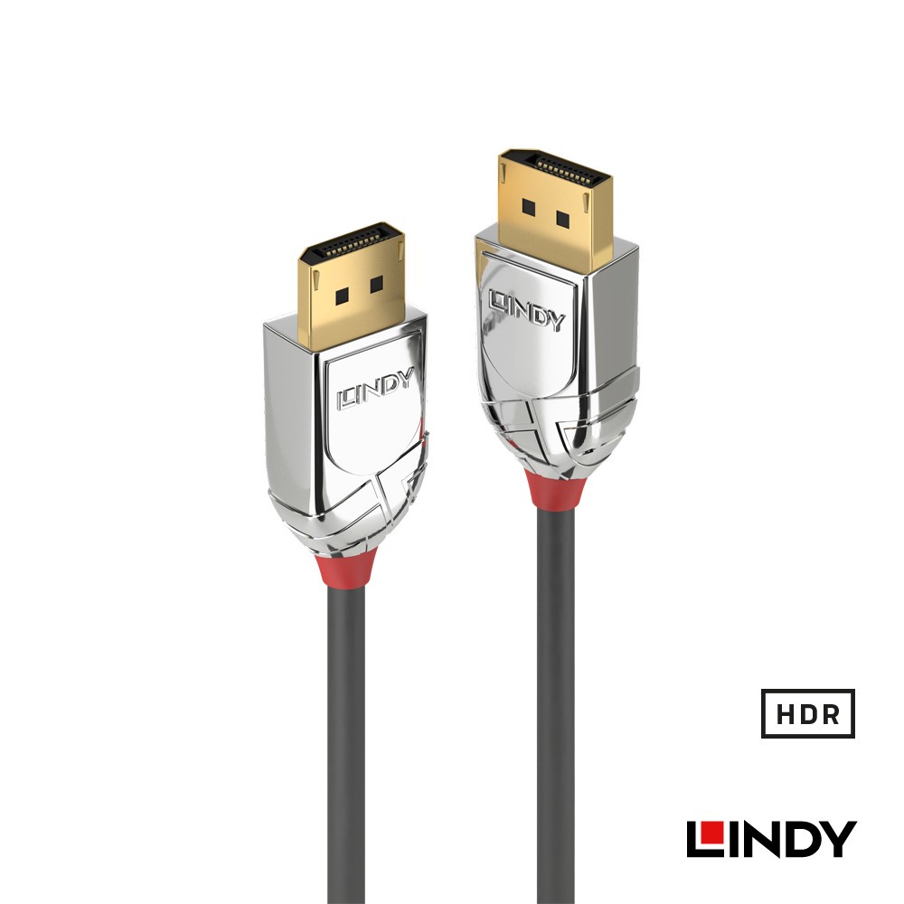 LINDY 林帝 CROMO 鉻系列 DisplayPort 1.4版 公 to 公 傳輸線 2m (36302)