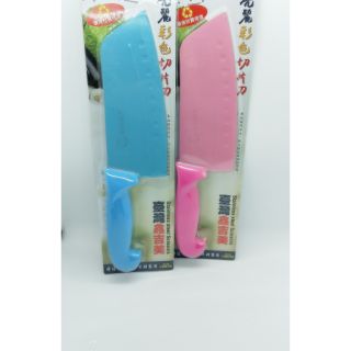 現貨 不鏽鋼菜刀 切片刀 彩色亮面菜刀 不易黏肉 臺灣製造 品質保證