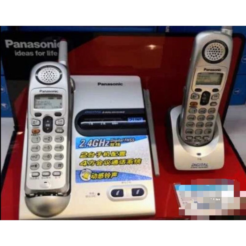 PANASONIC 國際牌 2外線 無線電話 共2子機 可內線呼叫對講,兩線 兩外線 2線 雙外線