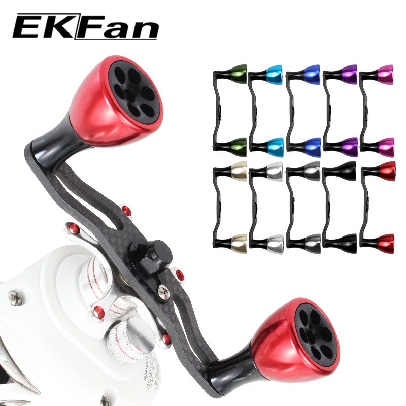 Ekfan 適用於 daiwa abu Shimano 8x5mm 7x4 mm 碳纖維釣魚線輪金屬握把旋鈕釣魚工具釣魚