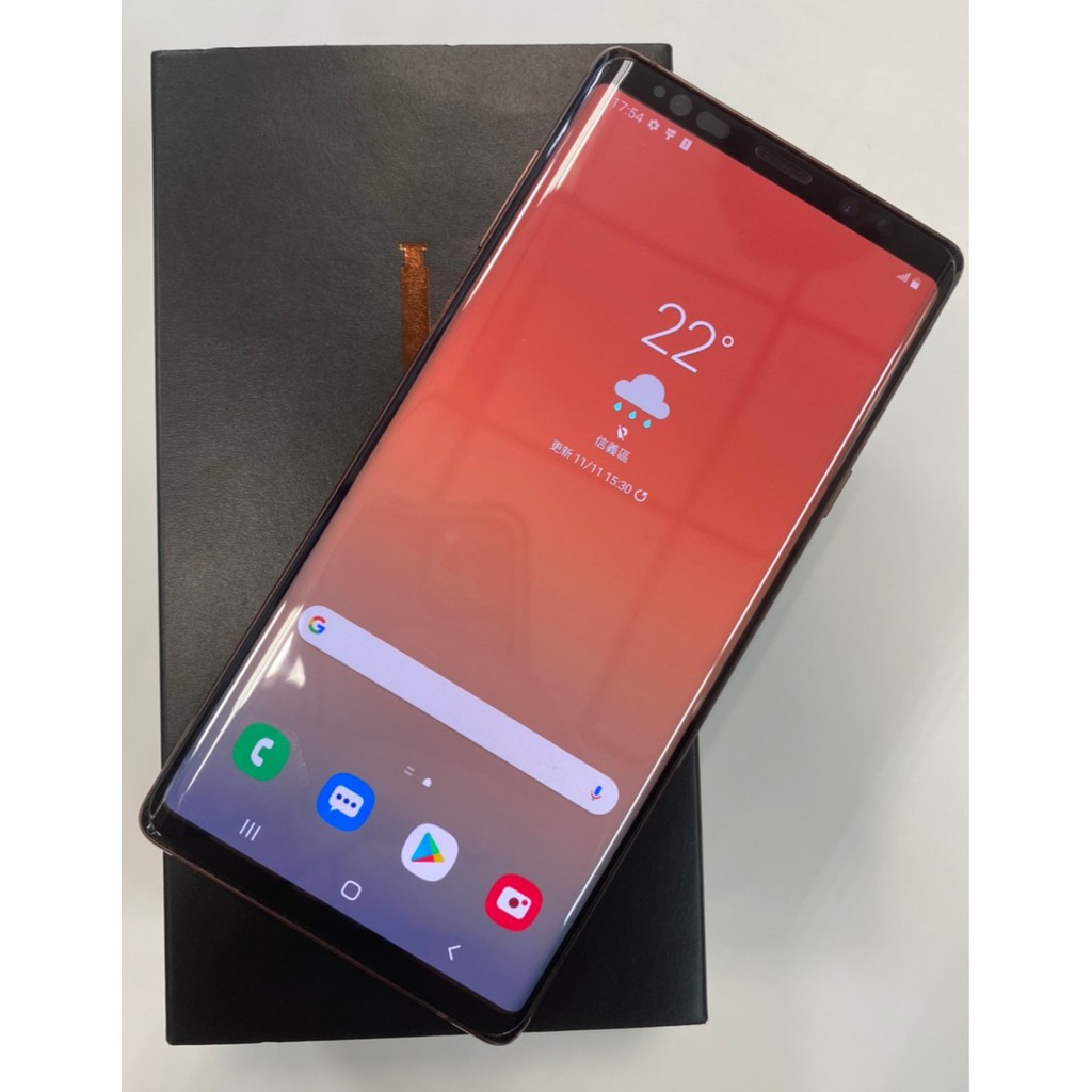 捷運通訊 永春店 優質中古機 Samsung Galaxy Note9 128g金色盒裝 7成新 歡迎來門市看手機 蝦皮購物