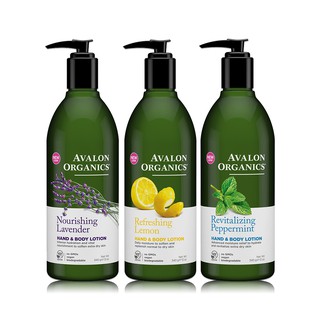 獨家授權代理商【Avalon Organics】美國有機第一品牌 精油乳液(薄荷、檸檬、薰衣草) 340g/12oz