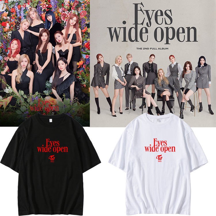 パルルの洋服屋 Twice專輯eyes Wide Open周邊同款純棉圓領短袖t恤應援打歌衣服111 蝦皮購物