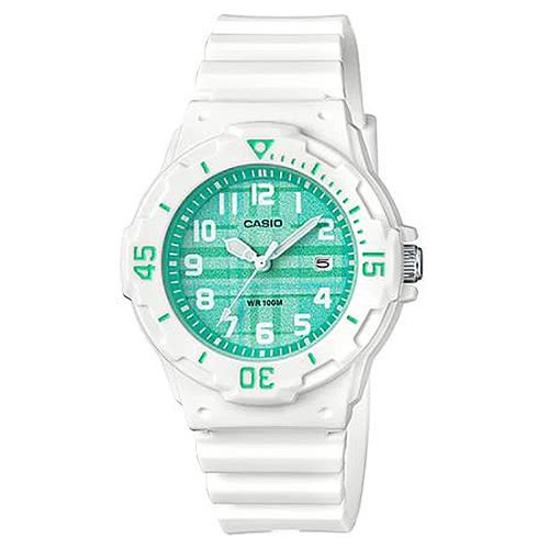 【CASIO】卡西歐 格紋運動潛水風格腕錶-綠格子 LRW-200H-3C 台灣卡西歐保固一年