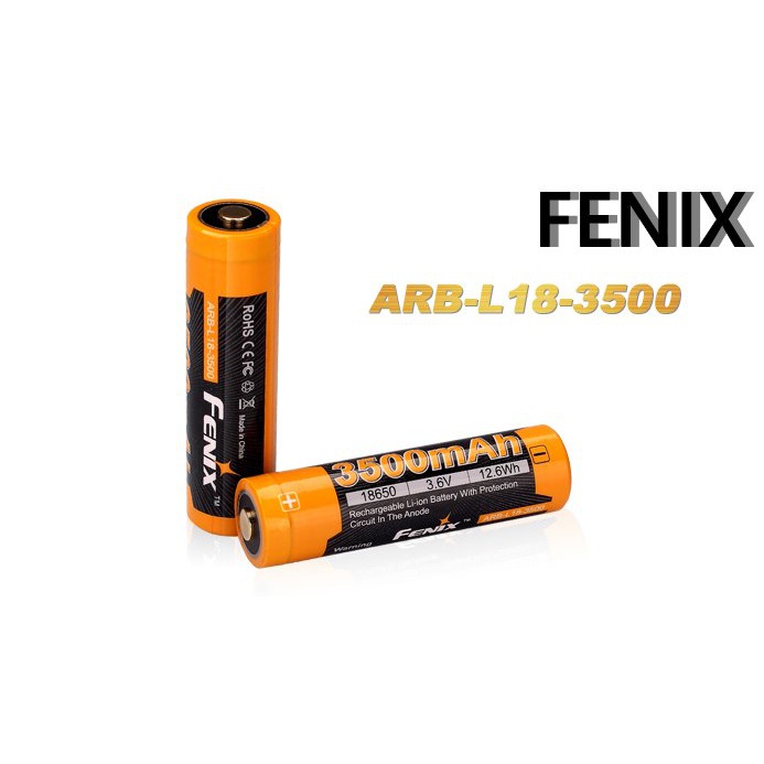 【電筒魔】 全新 原廠 Fenix 菲尼克斯 ARB-L18-3500U 可USB充電18650鋰電池