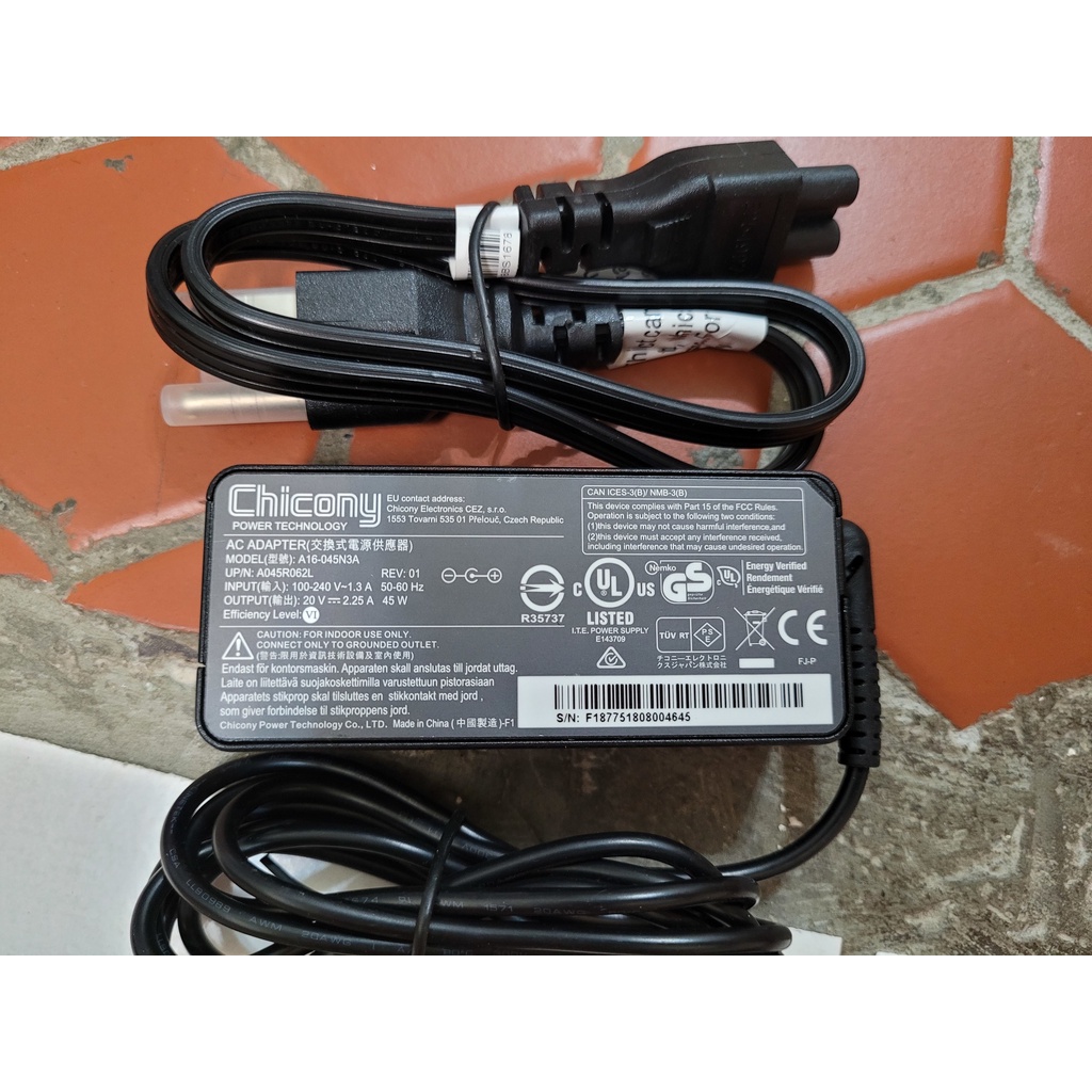 CHICONY A16-045N3A 筆電變壓器 20V 2.25A 45W 5.5x2.5mm