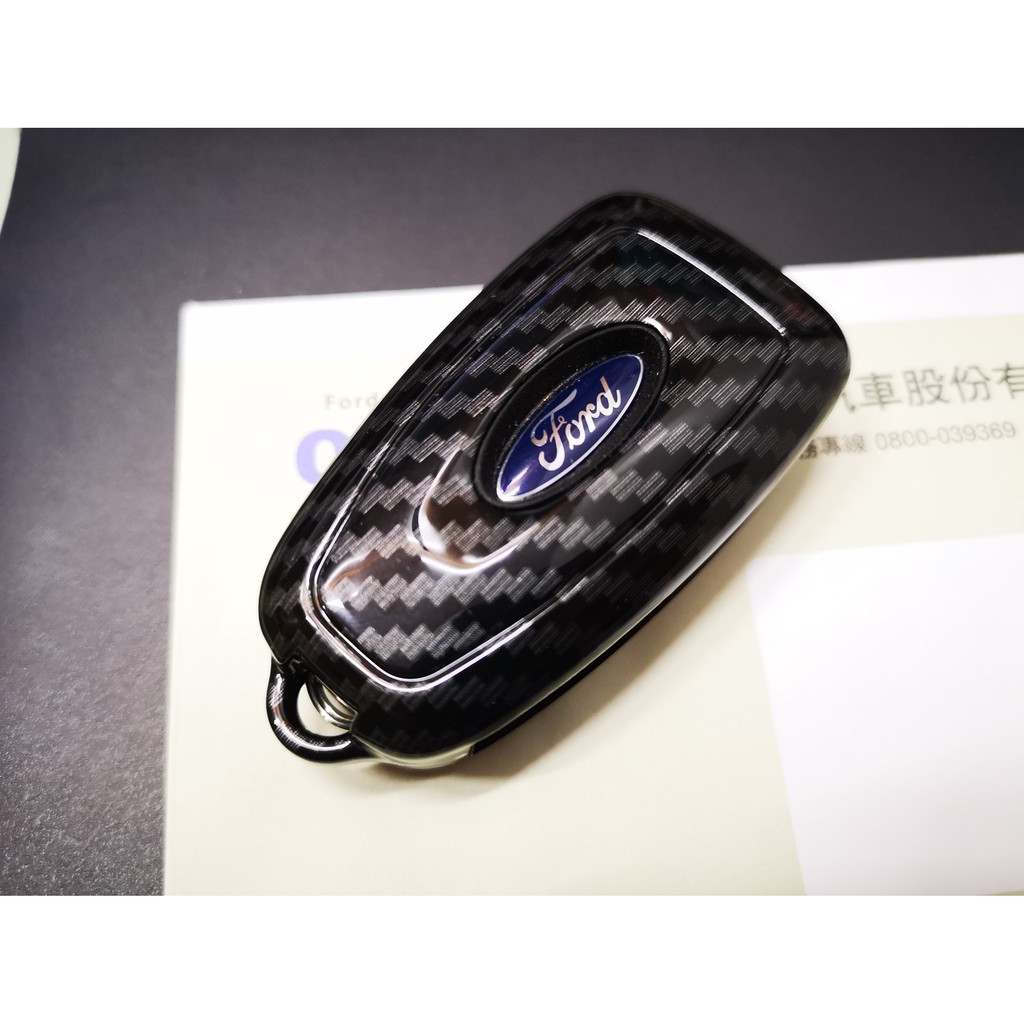 小鍾汽車百貨 Ford  Focus MK3.5/ KUGA /MK3新款折疊鑰匙專用 3D立體碳纖維保護貼