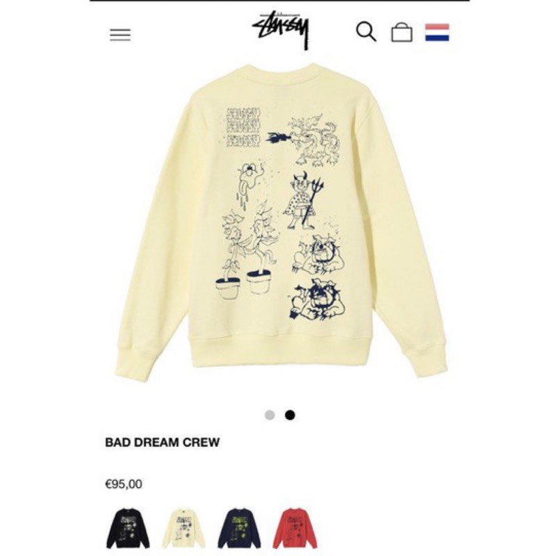 ネイビーシー (海外限定品)stussy bad dream crew スウェット