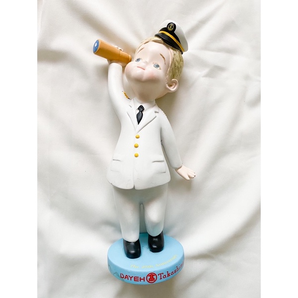 💙大葉高島屋 25週年 玫瑰寶寶 海軍 船長企業公仔 陶瓷娃娃 模型 擺飾