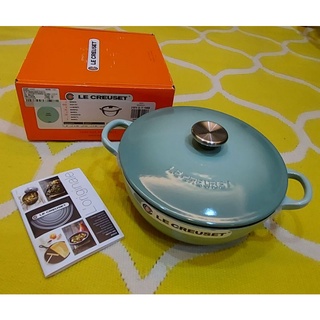 Le Creuset 法國LC 悠然綠 (漸層色鍋身) 22cm 琺瑯鑄鐵媽咪鍋（原價13000）