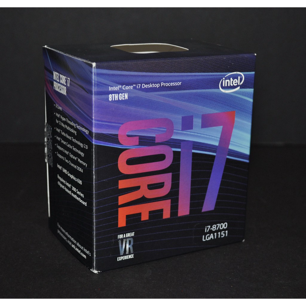 只賣空盒 (BOX ONLY！) Intel i7-8700 原廠空盒 (1151 3.2G 12M)